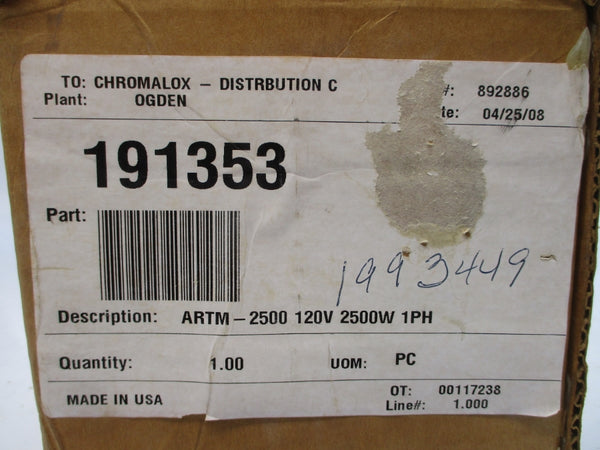 CHROMALOX ARTM-2500 156-018185-011 120V NSMP