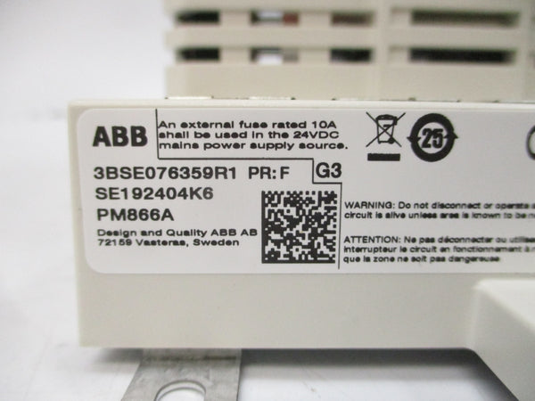 ABB PM866AK01 3BSE076359R1 24VDC 10A NSMP