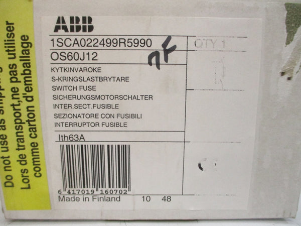 ABB OS60J12 1SCA022499R5990 600VAC 60A NSMP
