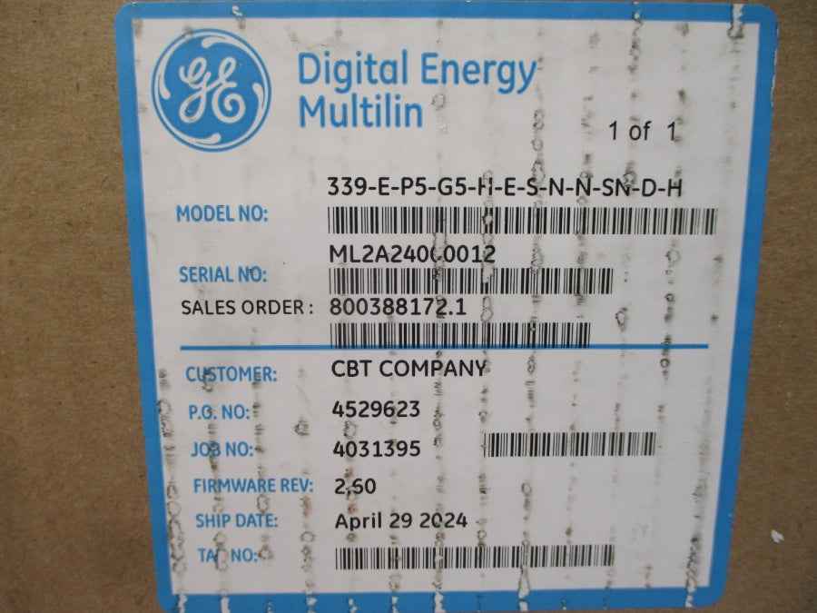 GENERAL ELECTRIC 339-E-P5-H-E-S-N-N-SN-D-H F/W 2.60 NSFS