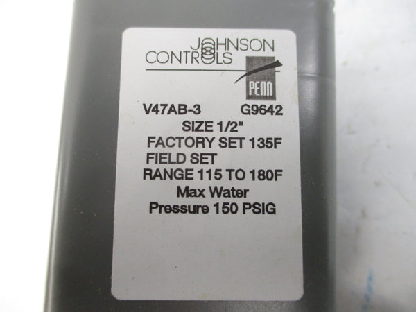 JOHNSON CONTROLS V47AB-3 150PSI 115-180'F 1/2" NSNP