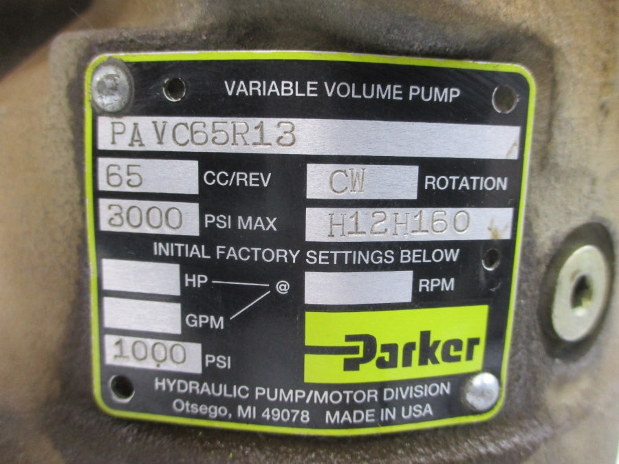 PARKER PAVC65R13 1000/3000PSI NSNP