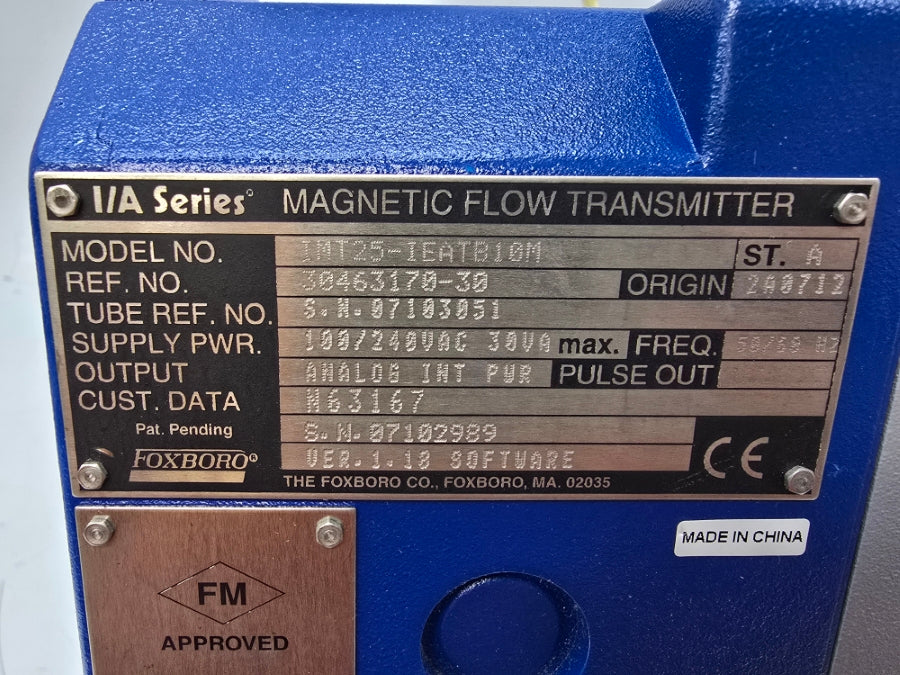 FOXBORO 8001A-WPI-SJGFGZ-A 100/240VAC 740PSI NSNP