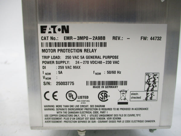 EATON EMR-3MP0-2A9BB 48-230VAC 5A NSMP