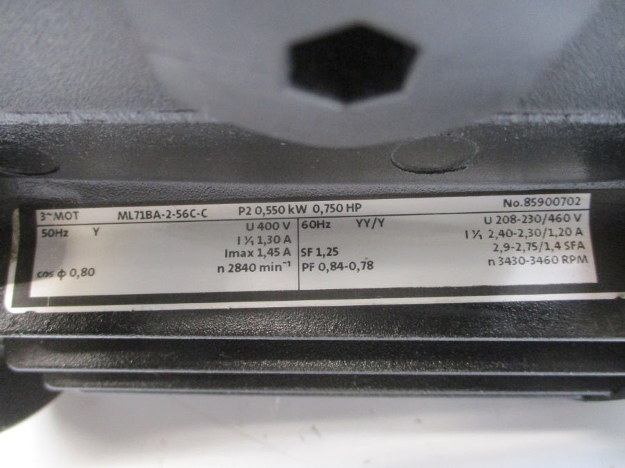 GRUNDFOS SPK1-15/15A-WB-A-AUUV A3AAQ4575P1180700005 208-230/460V 2.40-2.30/1.20A NSNP