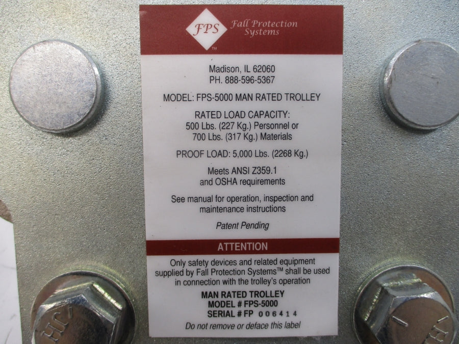 FALL PROTECTION SYSTEMS FPS-5000 500/700LBS NSNP