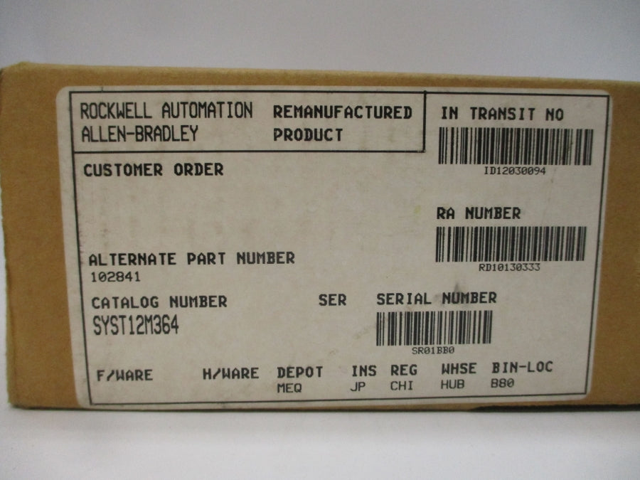 ALLEN BRADLEY 102841 REV. 10 REMAN