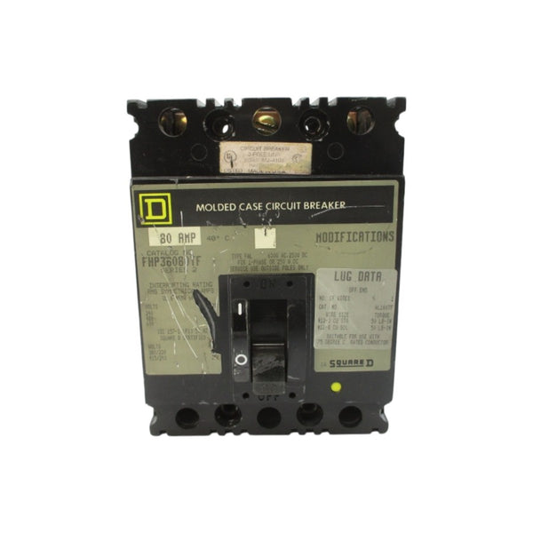 SQUARE D FHP36080TF SER. 2 600V 80A UNMP
