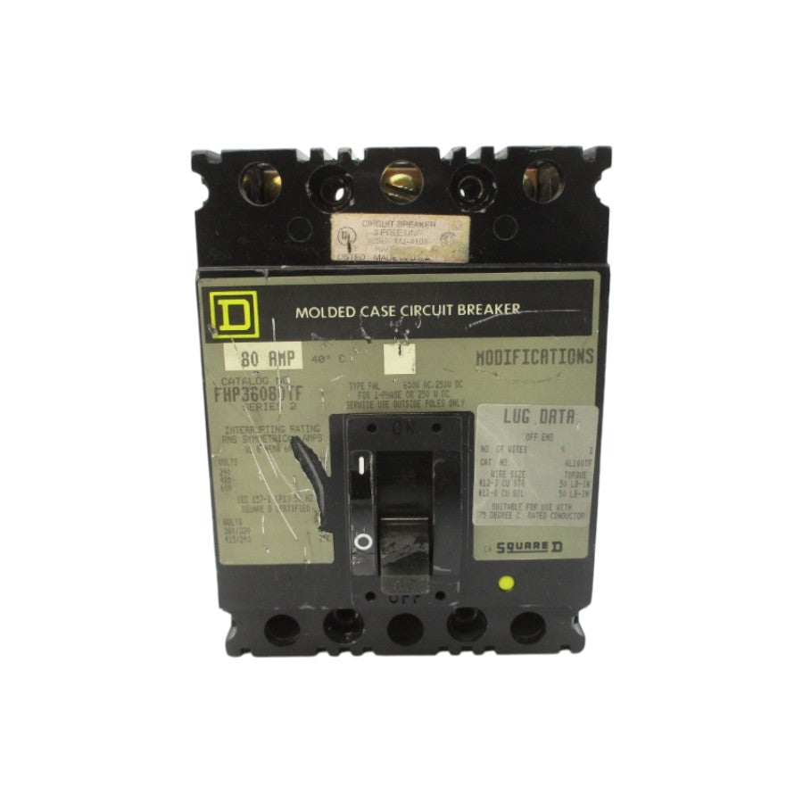 SQUARE D FHP36080TF SER. 2 600V 80A UNMP