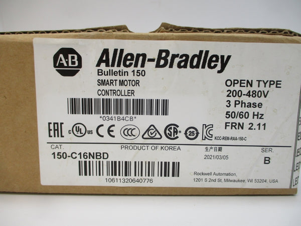 ALLEN BRADLEY 150-C16NBD SER. B F/W 2.11 200-480V 27.0A NSMP