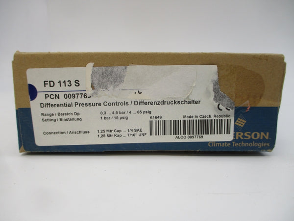 ALCO CONTROLS FD113S 120/240VAC 9.8/4.9A 334PSI NSMP
