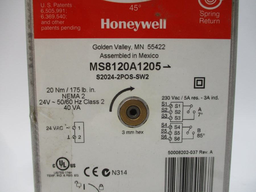 HONEYWELL MS8120A1205 230VAC 5/3A NSNP