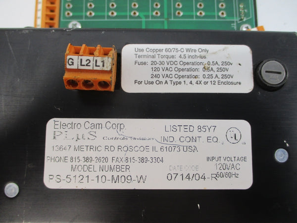 ELECTRO CAM PS-5121-10-M09-W 120VAC 0.25A NSNP