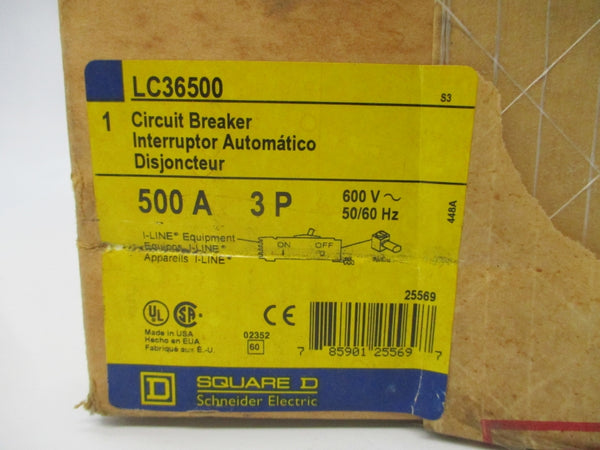 SQUARE D LC36500 SER. 3 600V 500A NSMP
