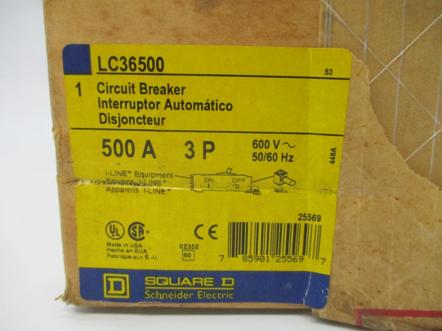 SQUARE D LC36500 SER. 3 600V 500A NSMP