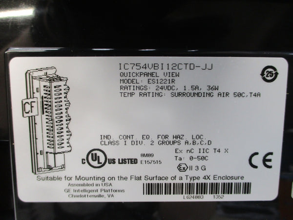 GENERAL ELECTRIC IC754VBI12CTD-JJ 24VDC 1.5A NSNP