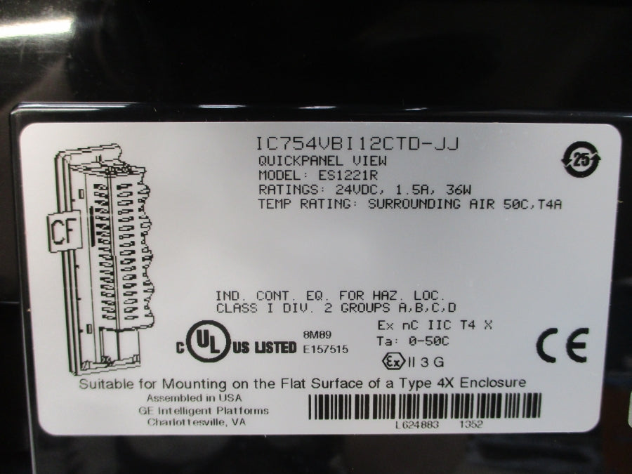 GENERAL ELECTRIC IC754VBI12CTD-JJ 24VDC 1.5A NSNP