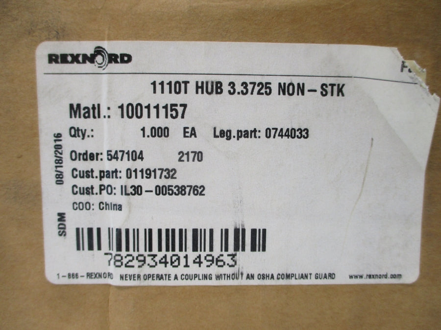 REXNORD 10011157 0744033 3.3725" NSMP