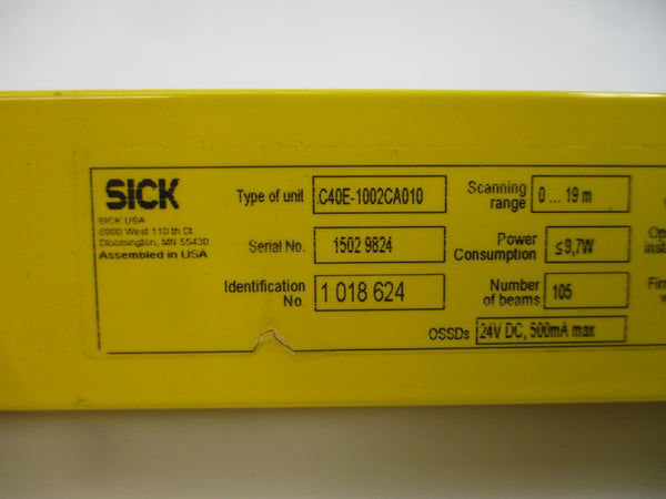 SICK C40E-1002CA010 1018624 F/W V03.39 24VDC (AS PICTURED) NSNP
