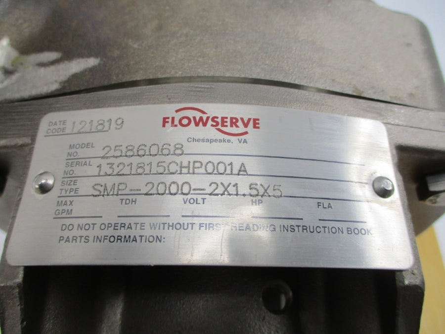 FLOWSERVE SMP-2000 2586068 230/460V 7.2/3.6A 2X1.5X5 NSNP