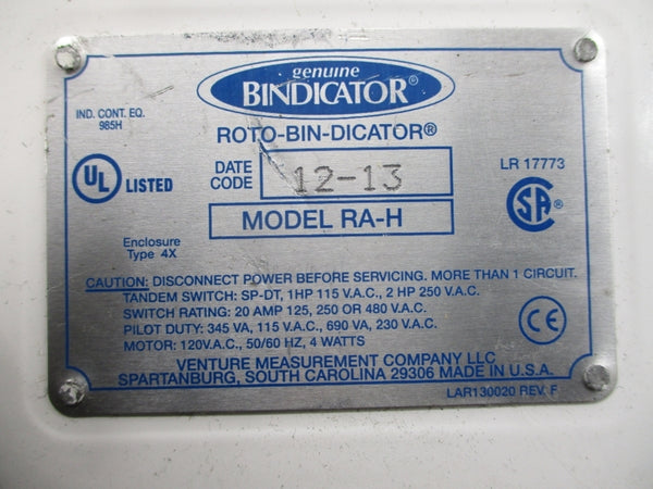 BINDICATOR RA-H 480VAC 20A (AS PICTURED) UNMP