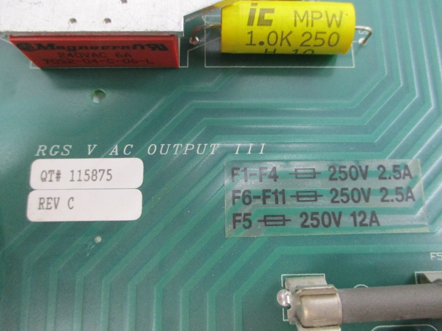 QUAD TECH 115875 250V 2.5/12A REV. C NSNP