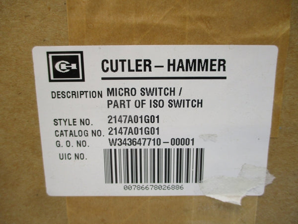 CUTLER HAMMER 2147A01G01 NSFS
