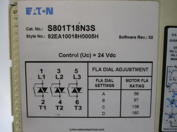 EATON S801T18N3S 92EA10018H0005H 24VDC 180A REV. 02 NSNP