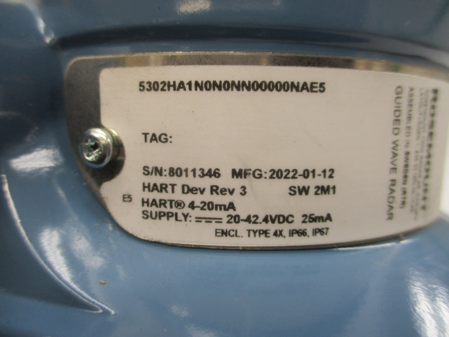 ROSEMOUNT 5302HA1N0N0NN00000NAE5 20-42.4VDC REV. 3 NSMP