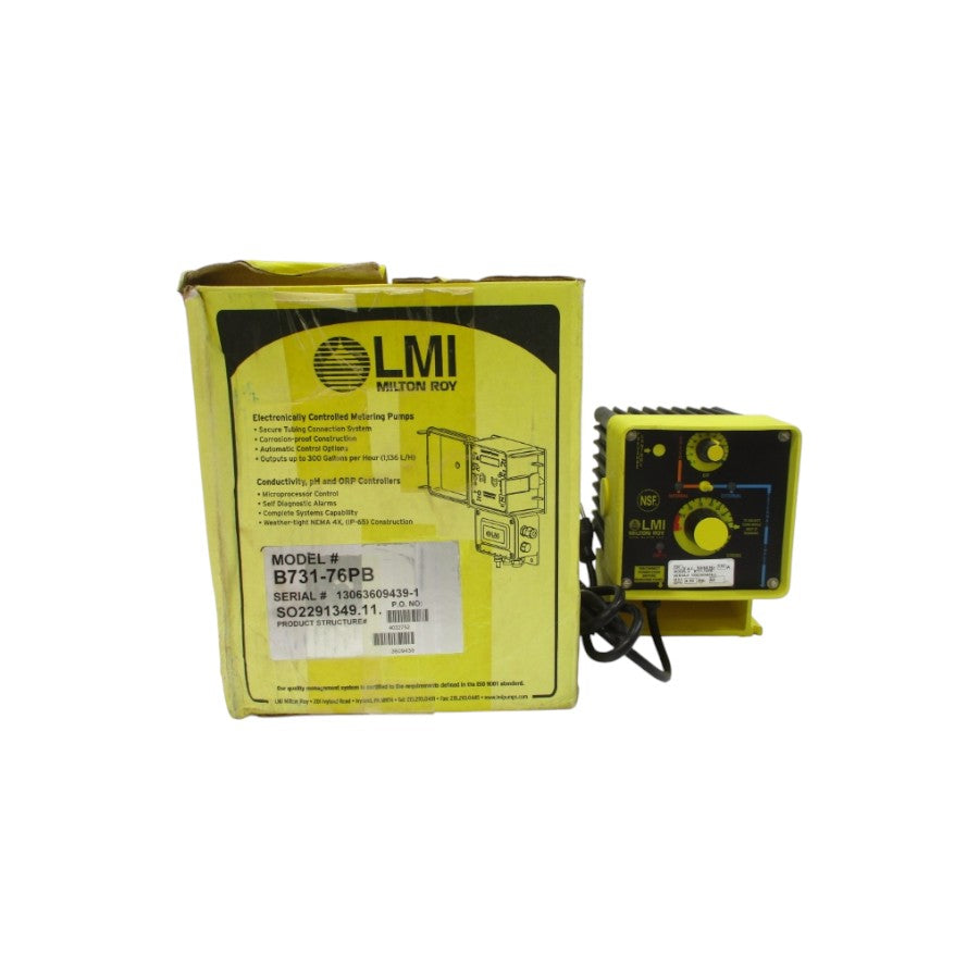 LMI MILTON ROY B731-76PB 120VAC 1.50A 50PSI NSMP