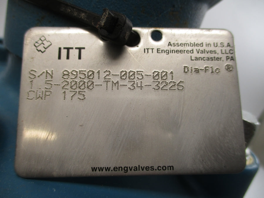 ITT 1.5-2000-TM-34-3226 85PSI 1-1/2" NSNP