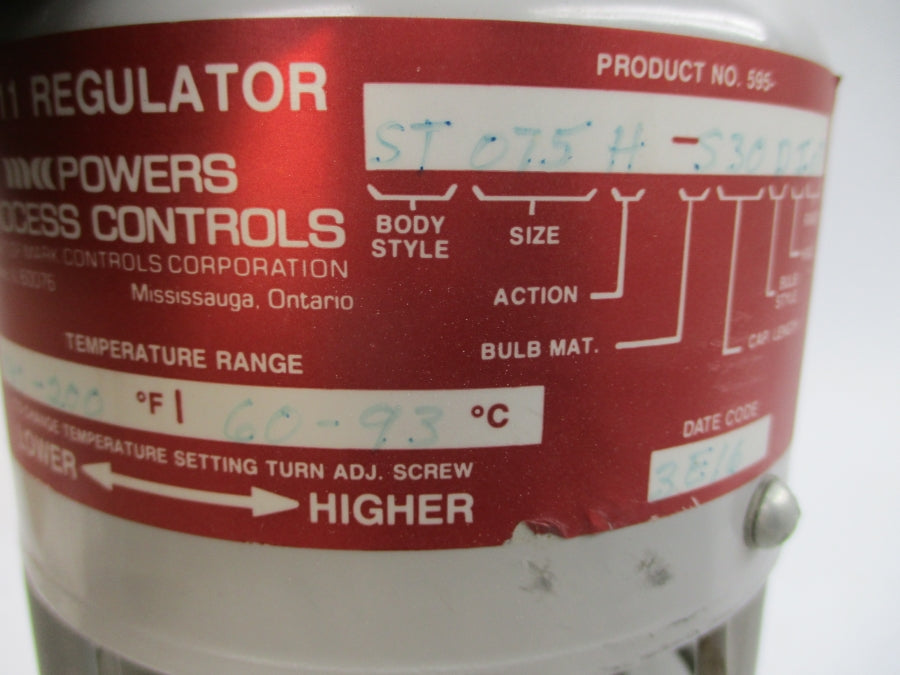 POWERS PROCESS CONTROLS 595-ST075H-S30DI67 140-200'F NSNP