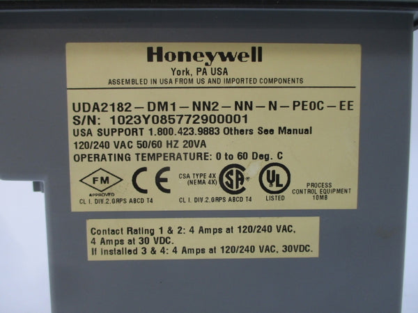 HONEYWELL UDA2182-DM1-NN2-NN-N-PE0C-EE 120/240VAC 4A NSNP