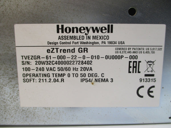 HONEYWELL TVEZGR-61-000-22-0-010-0U000P-000 100-240VAC NSNP
