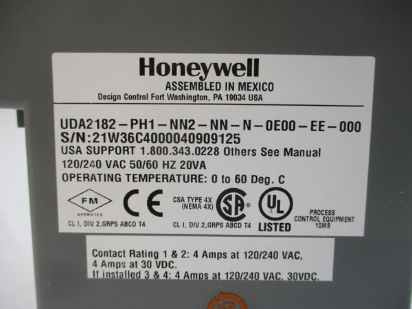 HONEYWELL UDA2182-PH1-NN2-NN-N-0E00-EE-000 120/240VAC 4A NSMP