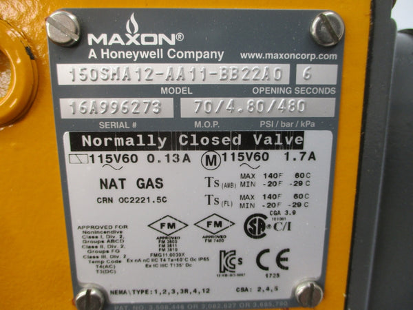 MAXON 150SMA12-AA11-BB22A0 115V 0.13-1.7A 70PSI NSNP