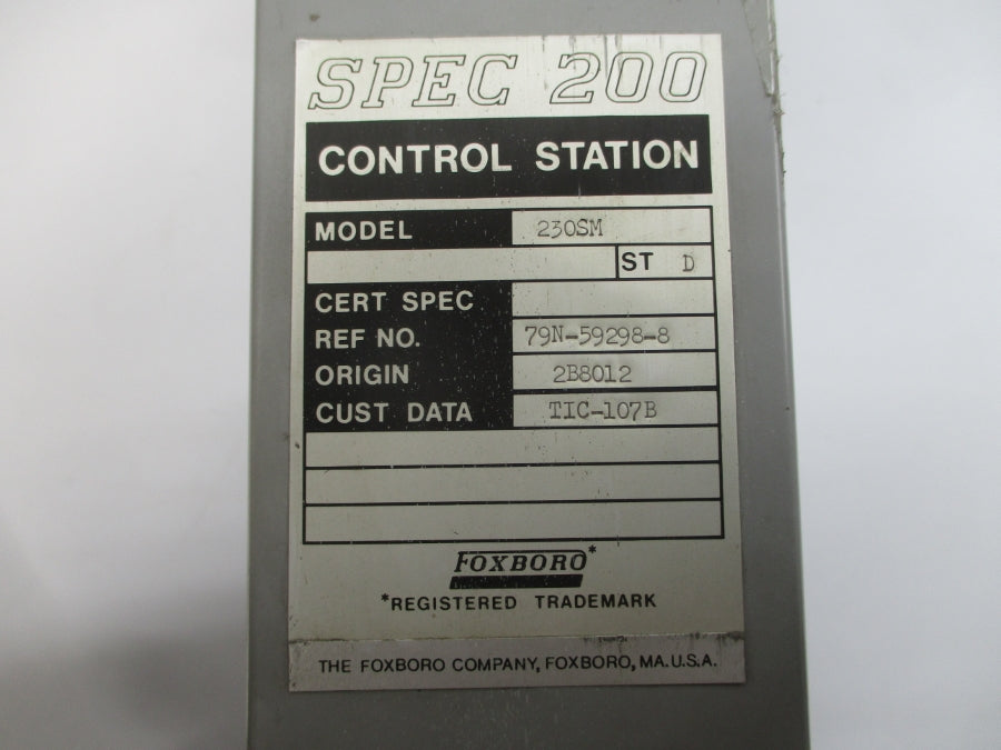 FOXBORO 230SM 79N-59298-8 UNMP