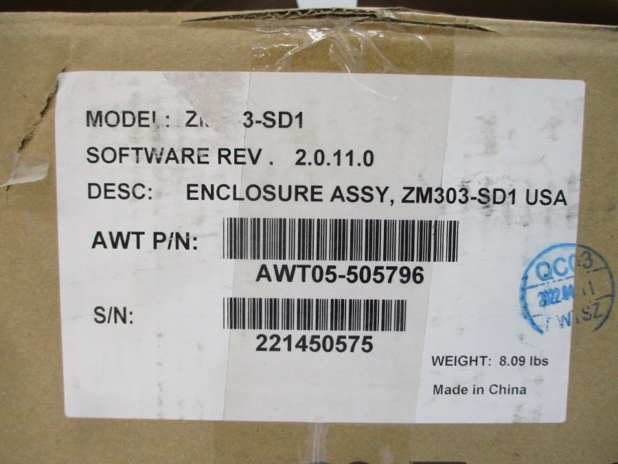 AVERY WEIGH-TRONIX ZM303-SD1 AWT05-505796 110-240VAC 0.5A NSMP
