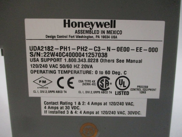 HONEYWELL UDA2182-PH1-PH2-C3-N-0E00-EE-000 120/240VAC 4A NSMP