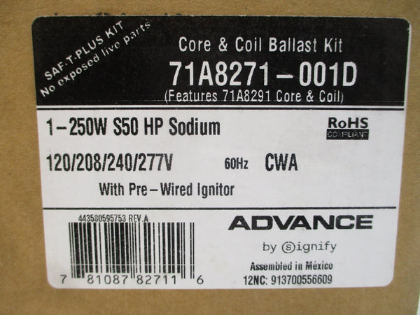 ADVANCE 71A8271-001D 277V 2.50A NSMP
