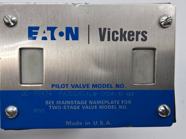 EATON PA3DG4S4LW-012A-B-60 02-119474 110/120V .85/.69A NSNP