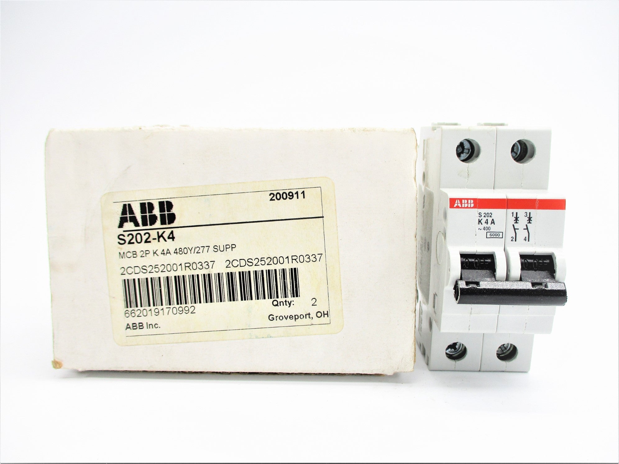 ABB S202-K4 4A 277V NSMP