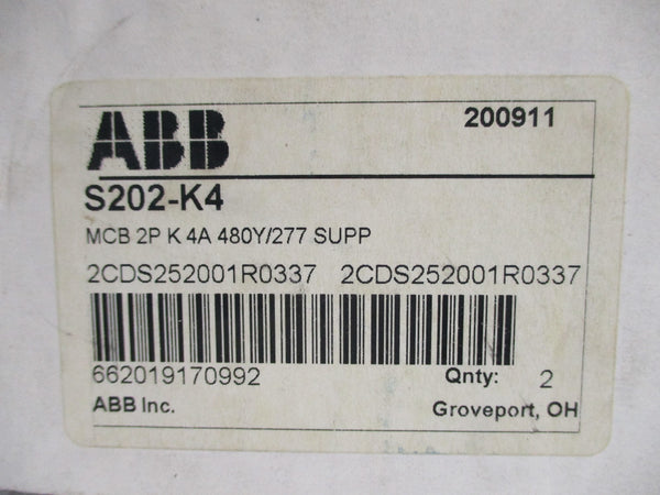 ABB S202-K4 4A 277V NSMP