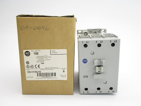 ALLEN BRADLEY 100-C72DJ10 SER. B 24VDC (BR/WH) NSMP
