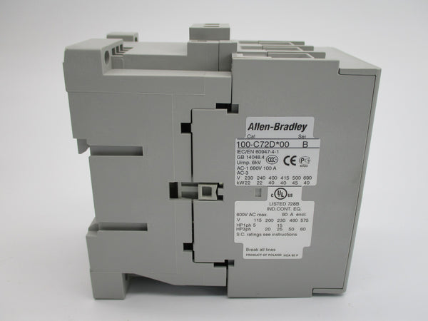 ALLEN BRADLEY 100-C72DJ10 SER. B 24VDC (BR/WH) NSMP