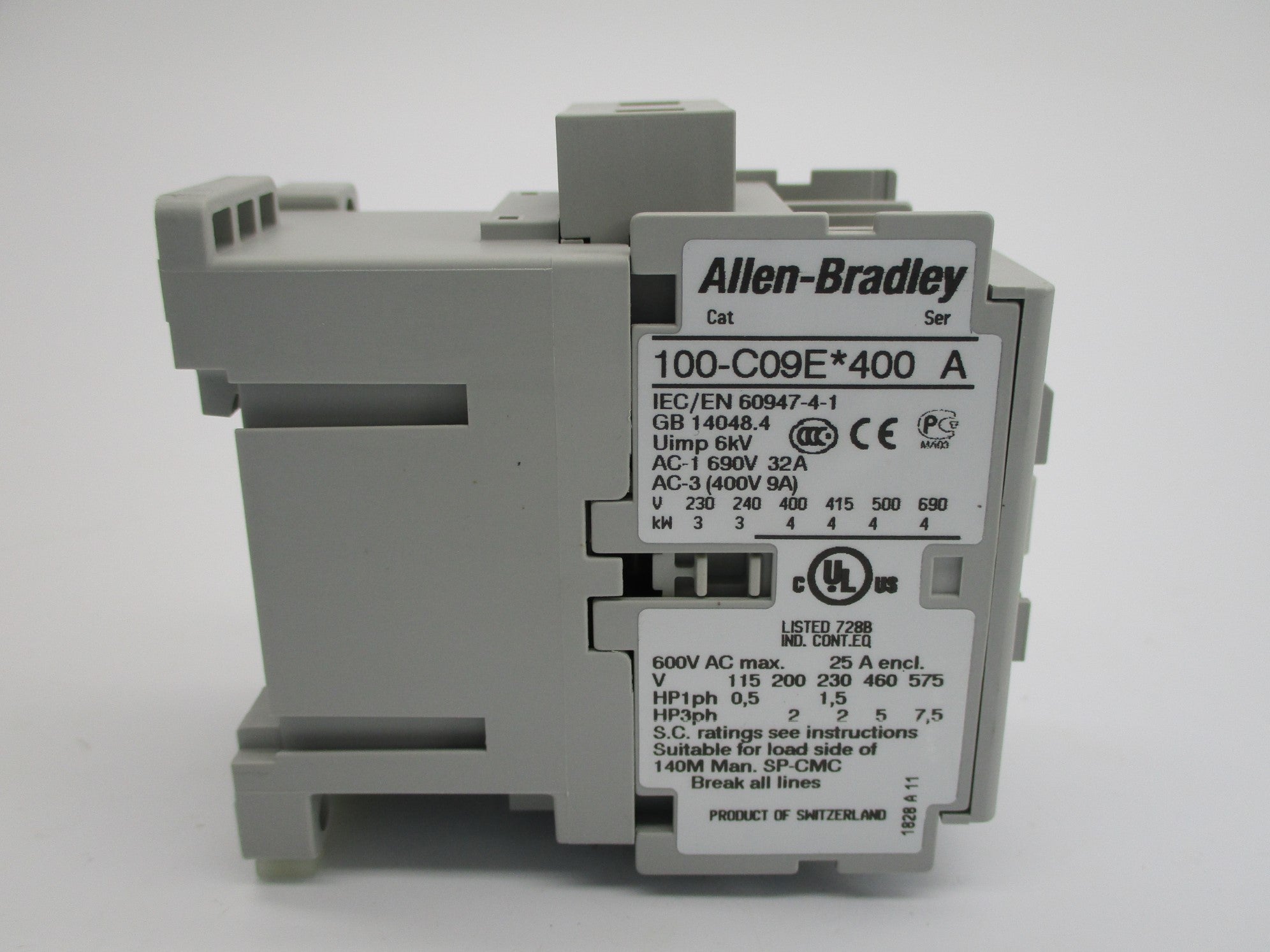 ALLEN BRADLEY 100-C09EJ400 SER. A 24VDC (BR/WH) NSMP