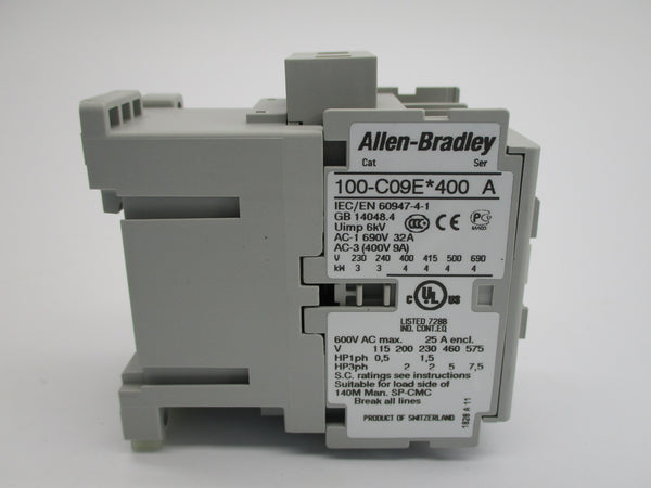 ALLEN BRADLEY 100-C09EJ400 SER. A 24VDC (BR/WH) NSMP