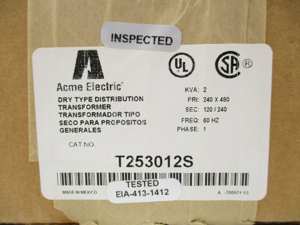 ACME ELECTRIC T253012S NSFS