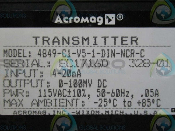 ACROMAG INCORPORATED 4849-C1-V5-1-D1N-NCR-C TRANSMITTER NSNP
