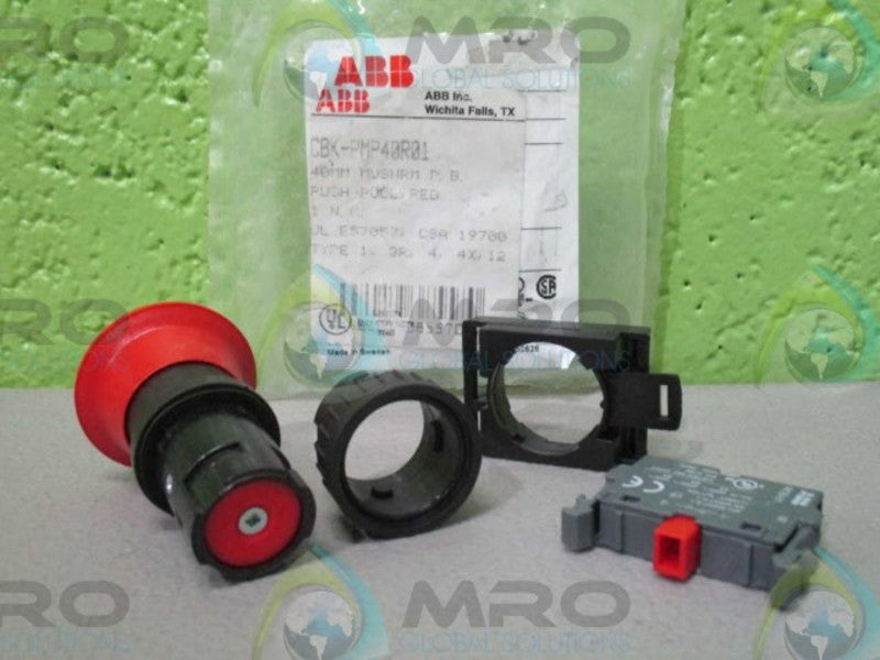 ABB INCORPORATED CBK-PMP40R01 RED PUSH-PULL 40mm MUSHROOM SWITCH  NSNP